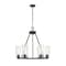 Z-Lite Titus 6 Light Chandelier, 26in. W x 24.5in. H, Matte Black 826-6MB - alternate 1